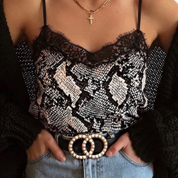 Tops - Snake Print Cami